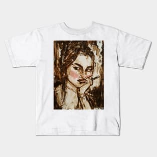 Smoking and posing 5 Kids T-Shirt